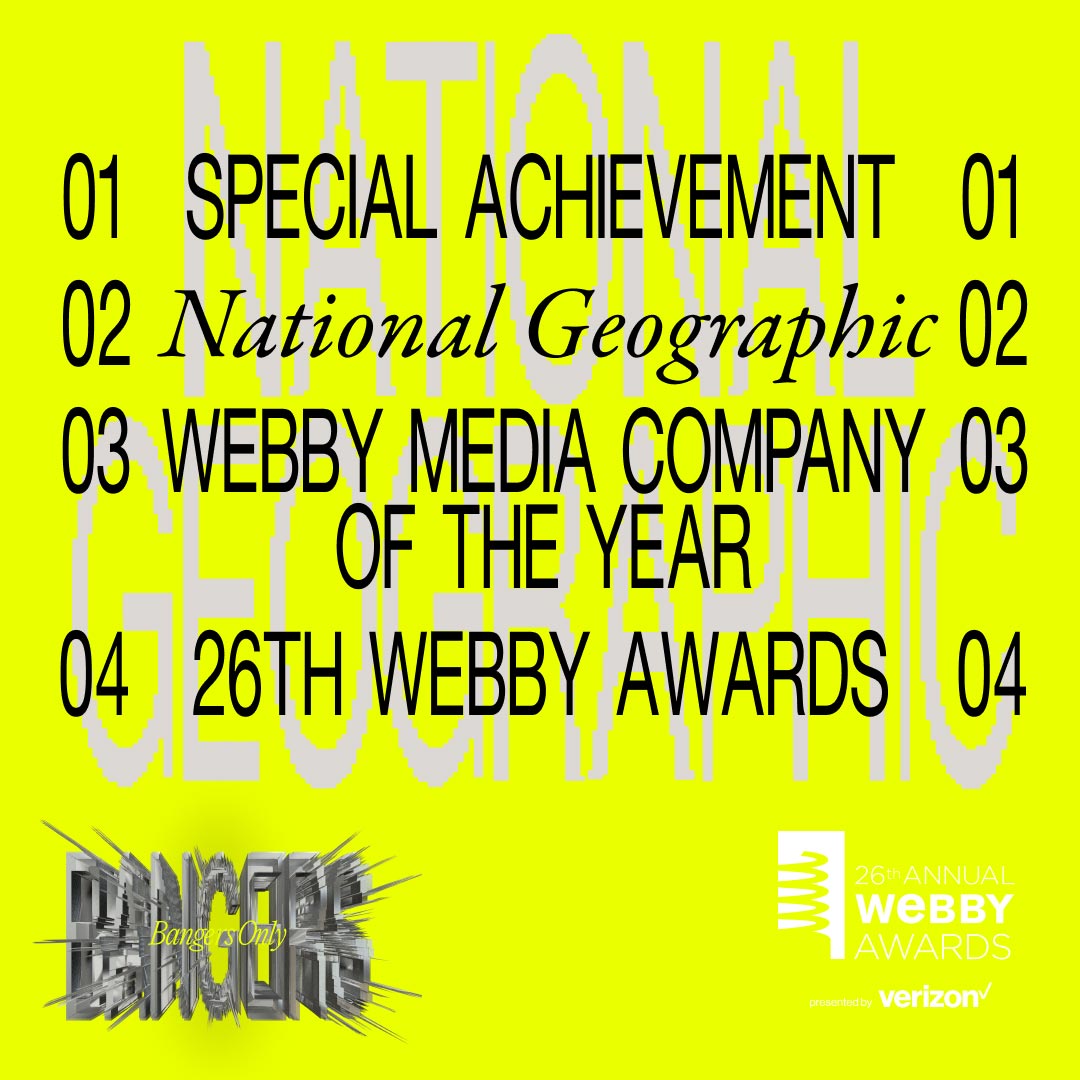 Custom Event Marketing Design and Creative Direction for the 2022 Webby Awards Social Media Campaign for Instagram