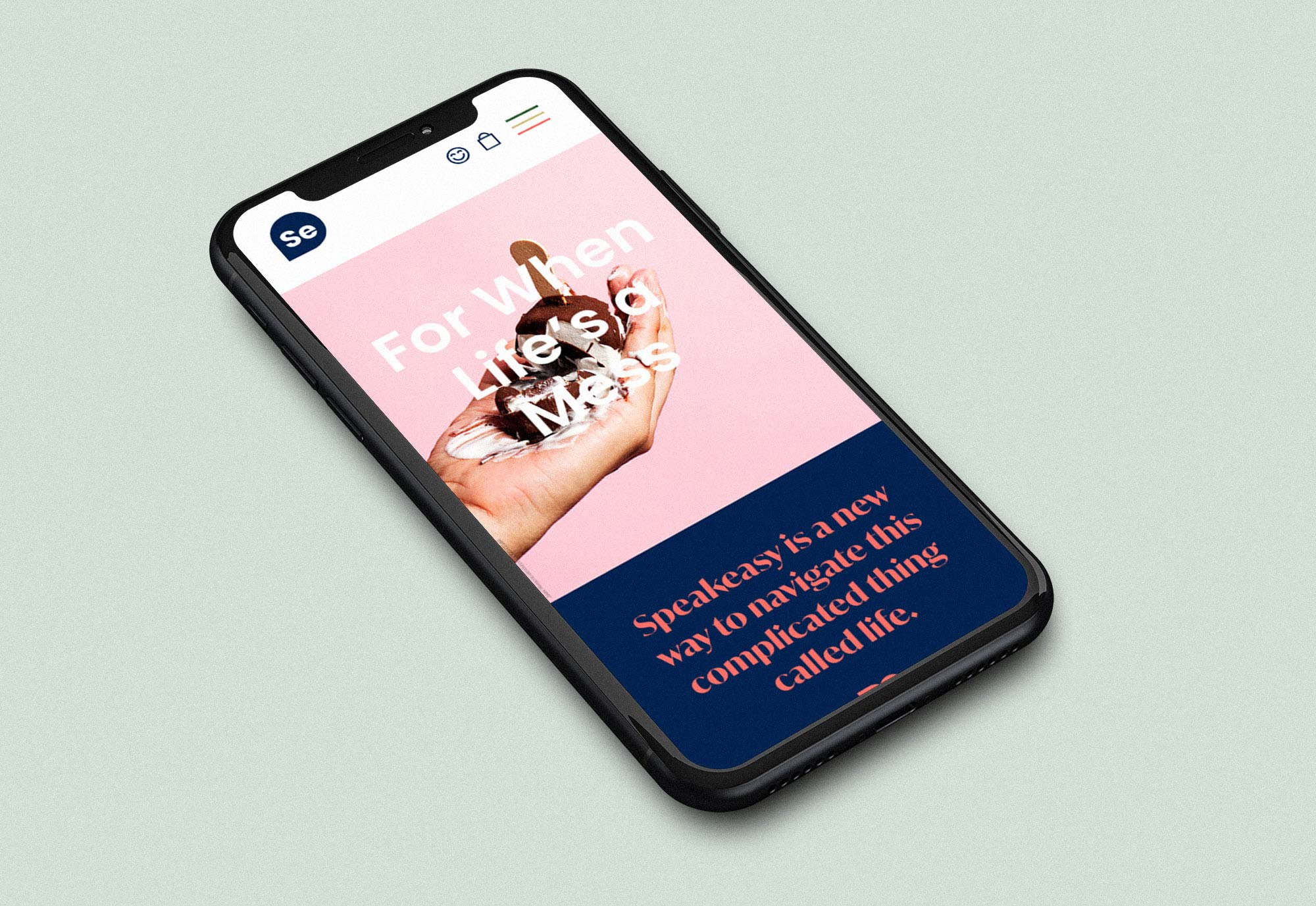 Custom UX UI Design for Mental Health Therapy Service Saying For When Life's A Mess